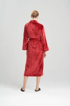 Cashmere Fleece Cozy Robe -Natori Sales Shop Cashmere Fleece Cozy Robe Garnet Red by N Natori 2 78201.1641577802
