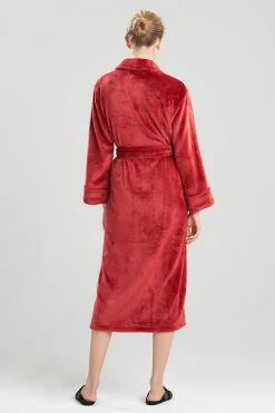 Cashmere Fleece Cozy Robe -Natori Sales Shop Cashmere Fleece Cozy Robe Garnet Red by N Natori 2 82522.1641577800