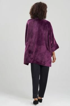 Cashmere Fleece Topper -Natori Sales Shop Cashmere Fleece Topper Plum Berry by N Natori 2 09687.1641577871