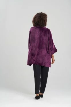 Cashmere Fleece Topper -Natori Sales Shop Cashmere Fleece Topper Plum Berry by N Natori 2 63522.1641577872