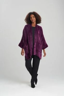 Cashmere Fleece Topper -Natori Sales Shop Cashmere Fleece Topper Plum Berry by N Natori 71225.1641577869