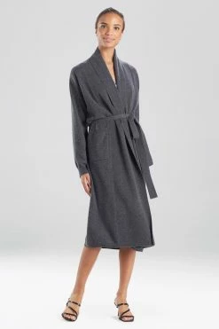 Cashmere Solid Robe -Natori Sales Shop Cashmere Solid Robe Anthracite by JN 07655.1640035414