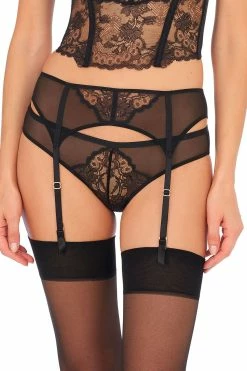 Chantilly Lace Garter 22 Chantilly Lace Garter -Natori Sales Shop Chantilly Bikini Chantilly Garter Black Buff by Natori 22464.1665686834