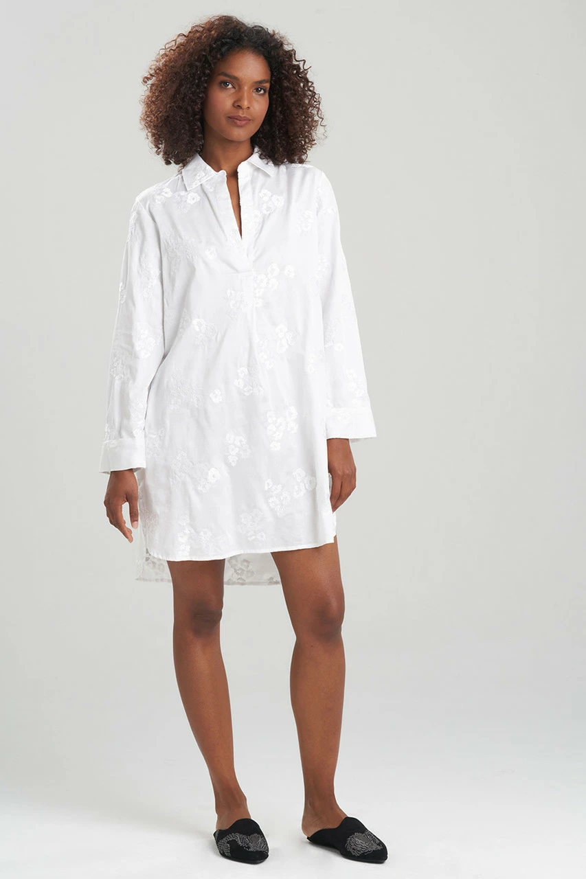 Cheetah Embroidery Cotton Sleepshirt 1 Cheetah Embroidery Cotton Sleepshirt