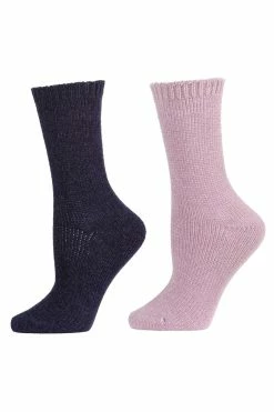 Chenille Solid Crew Socks - 2 Pair Pack