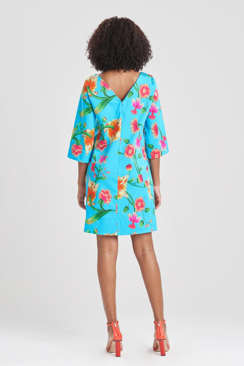 Chikayo-Cotton Sateen Shift Dress 2 Chikayo-Cotton Sateen Shift Dress - Image 2