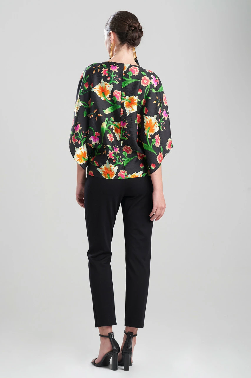 Chikayo-Obi Silk Kimono Top 2 Chikayo-Obi Silk Kimono Top - Image 2