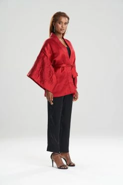 Chinoiserie Embroidery Wrap -Natori Sales Shop Chinoiserie Emboridery Wrap Imperial Red by Josie Natori 2 04486.1641498698