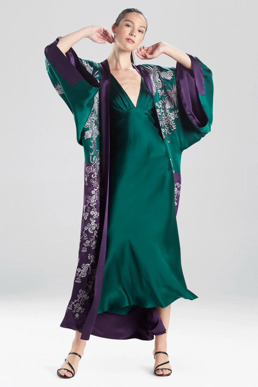 Chinoiserie Embroidery Silk Robe 2 Chinoiserie Embroidery Silk Robe - Image 2