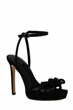 Chizu Suede Knotted Bow Platform Heel 33 Chizu Suede Knotted Bow Platform Heel -Natori Sales Shop Chizu Suede Knotted Bow Platform Heel Black by Natori 2draft2 25565.1686598998