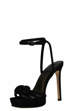Chizu Suede Knotted Bow Platform Heel 44 Chizu Suede Knotted Bow Platform Heel -Natori Sales Shop Chizu Suede Knotted Bow Platform Heel Black by Natori 3draft3 43637.1671478843
