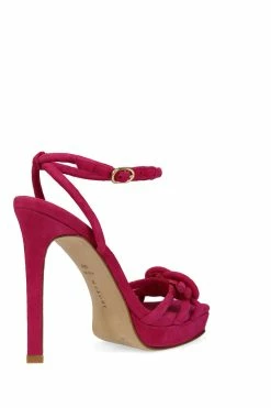 Chizu Suede Knotted Bow Platform Heel 54 Chizu Suede Knotted Bow Platform Heel -Natori Sales Shop Chizu Suede Knotted Bow Platform Heel Dragonfruit by Natoridraft2 38091.1671474060