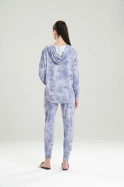 Cloud Printed Mirage Hoodie -Natori Sales Shop Cloud Print Mirage Hoodie Soft Blue by N Natori 2 08604.1641578082