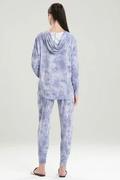 Cloud Printed Mirage Hoodie -Natori Sales Shop Cloud Print Mirage Hoodie Soft Blue by N Natori 2 09369.1641578080