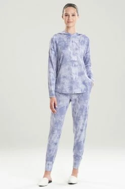 Cloud Printed Mirage Hoodie -Natori Sales Shop Cloud Print Mirage Hoodie Soft Blue by N Natori 43510.1692967340