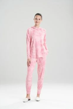 Cloud Printed Mirage Hoodie -Natori Sales Shop Cloud Print Mirage Hoodie Soft Pink by N Natori 89496.1641578071