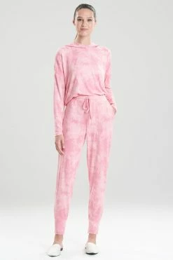 Cloud Printed Mirage Jogger Pants -Natori Sales Shop Cloud Printed Mirage Jogger Pants Soft Pink by N Natori 93963.1641578033