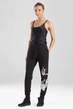Cocoon Dragon Embroidered Jogger Pants