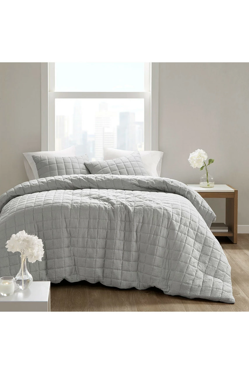 Cocoon Quilt Top Grey Duvet Mini Set 1 Cocoon Quilt Top Grey Duvet Mini Set