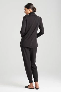 Cocoon Turtleneck Top -Natori Sales Shop Cocoon Turtleneck Top Black by Natori 2 88980.1658955856