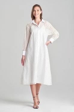 Cotton Eyelet Oversized Shirtdress