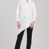 Cotton Poplin Asymmetrical Flounce Shirt