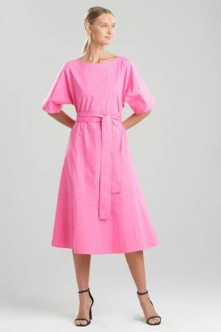 Cotton Poplin Belted Dress