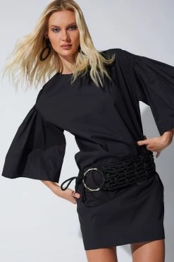 Cotton Poplin Dress 9 Cotton Poplin Dress -Natori Sales Shop Cotton Poplin Dress Black by Natori 47122.1674750936