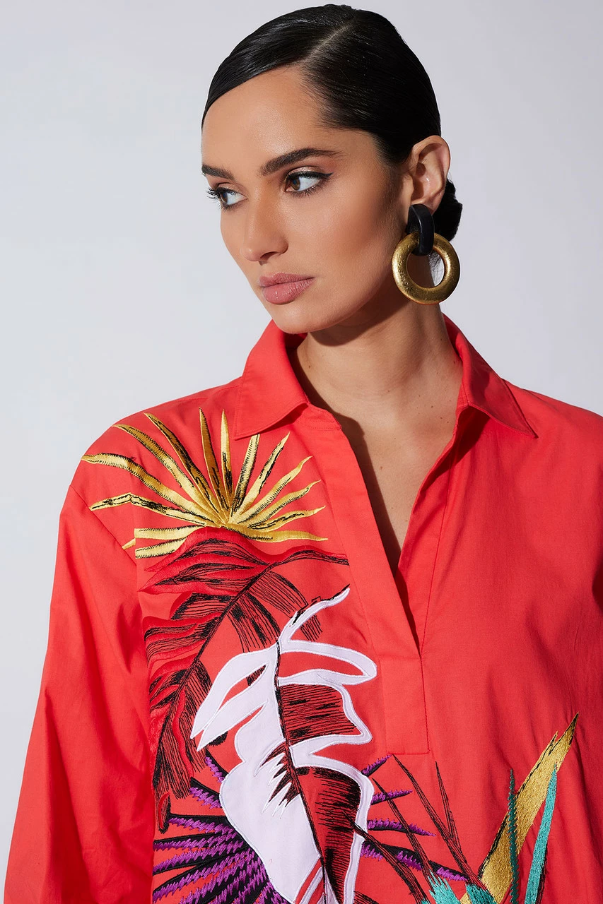 Cotton Poplin El Nido Embroidered Shirtdress 5 Cotton Poplin El Nido Embroidered Shirtdress - Image 5