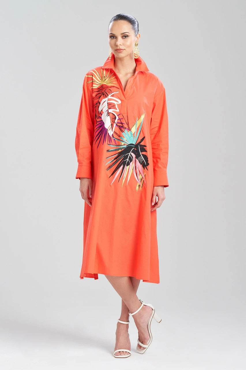 Cotton Poplin El Nido Embroidered Shirtdress 1 Cotton Poplin El Nido Embroidered Shirtdress