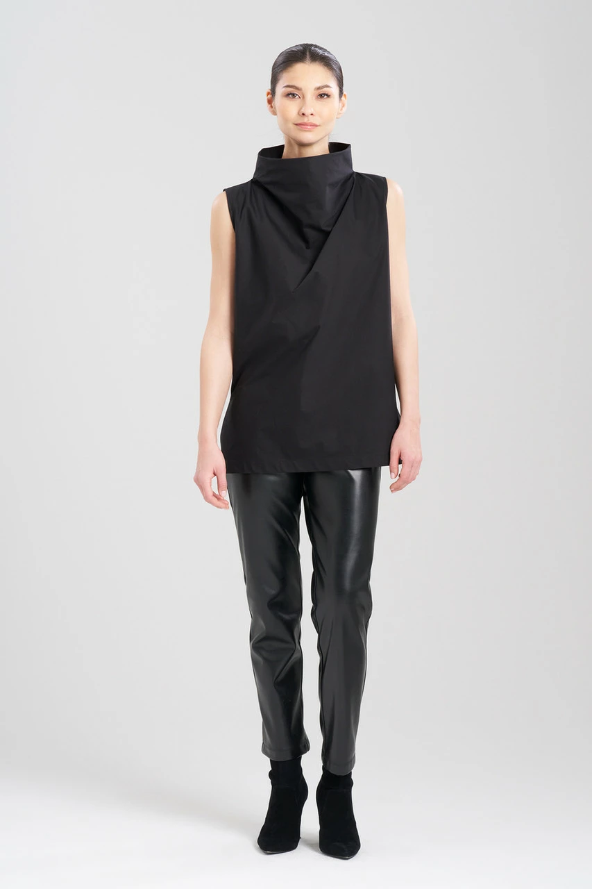 Cotton Poplin Funnel Neck Top 3 Cotton Poplin Funnel Neck Top - Image 3