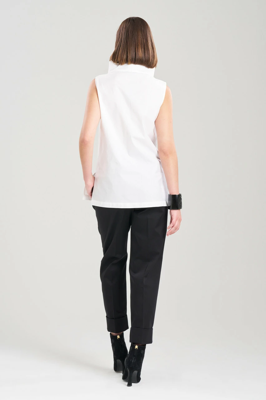 Cotton Poplin Funnel Neck Top 2 Cotton Poplin Funnel Neck Top - Image 2