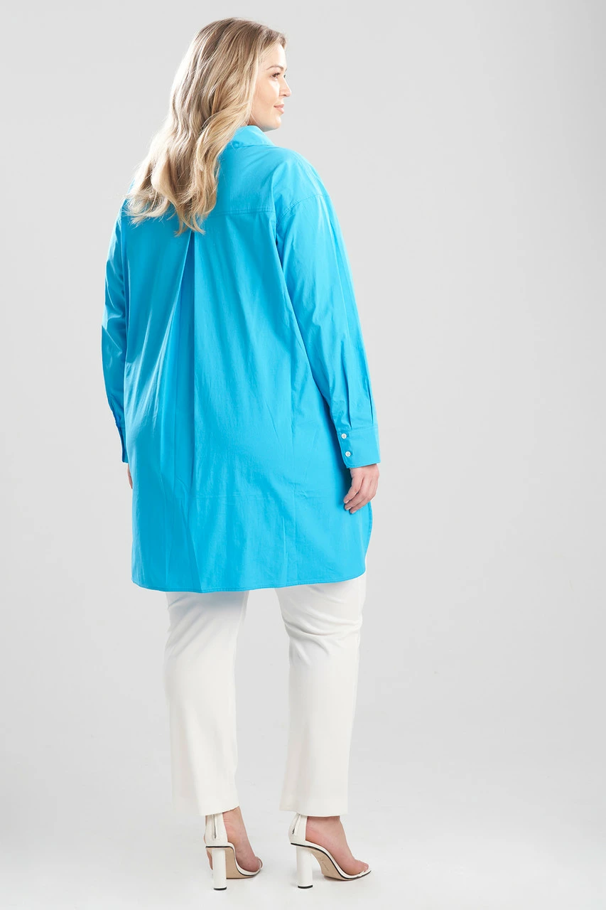 Cotton Poplin Oversized Half Placket Shirt 8 Cotton Poplin Oversized Half Placket Shirt - Image 8