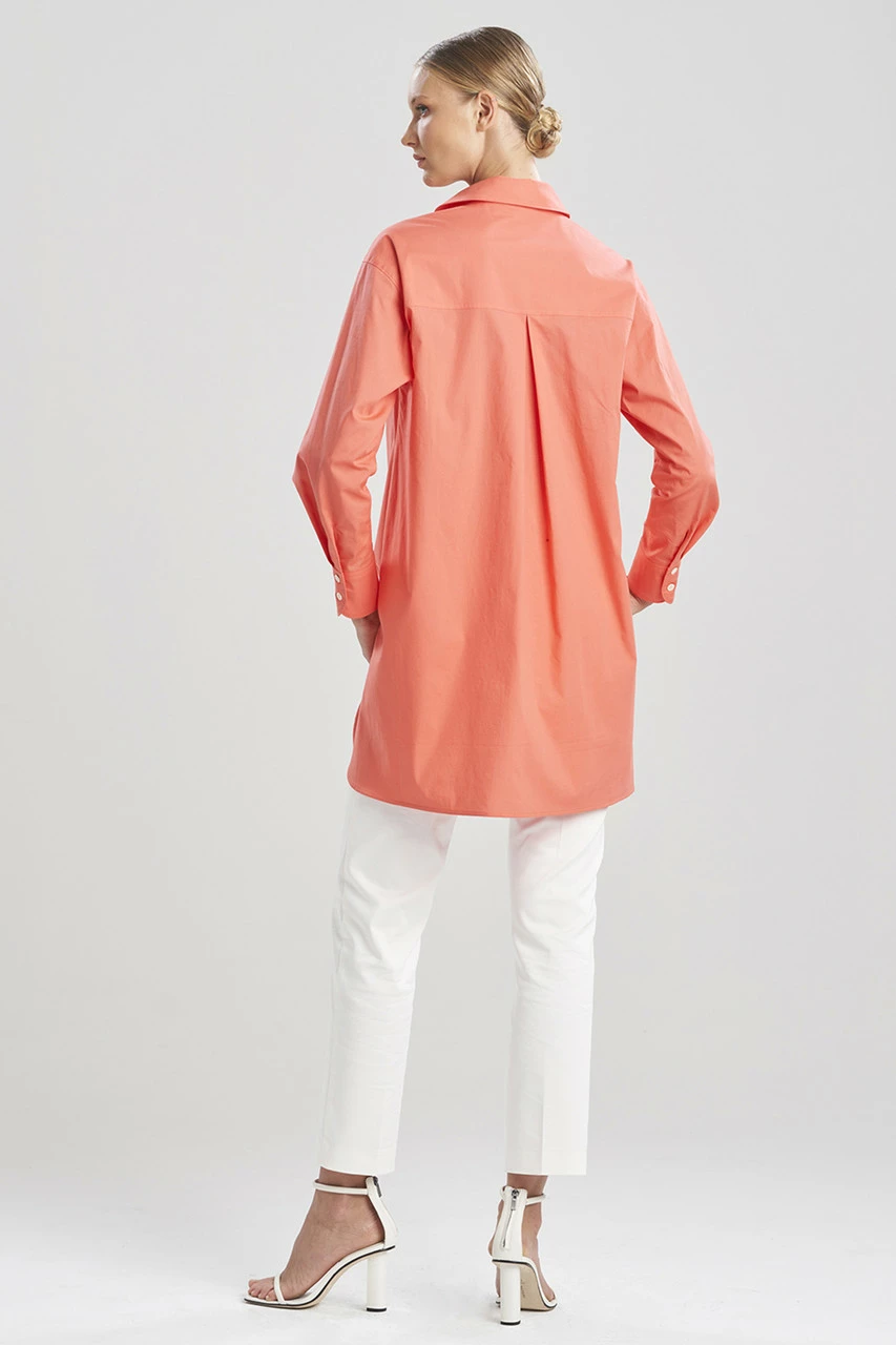 Cotton Poplin Oversized Half Placket Shirt 4 Cotton Poplin Oversized Half Placket Shirt - Image 4