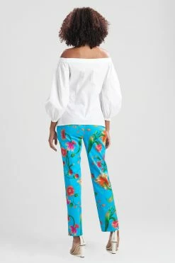 Cotton Poplin Off Shoulder Top -Natori Sales Shop Cotton Poplin Off Shoulder Top White by Natori 2 16469.1643135739