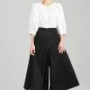 Cotton Poplin Palazzo Pants