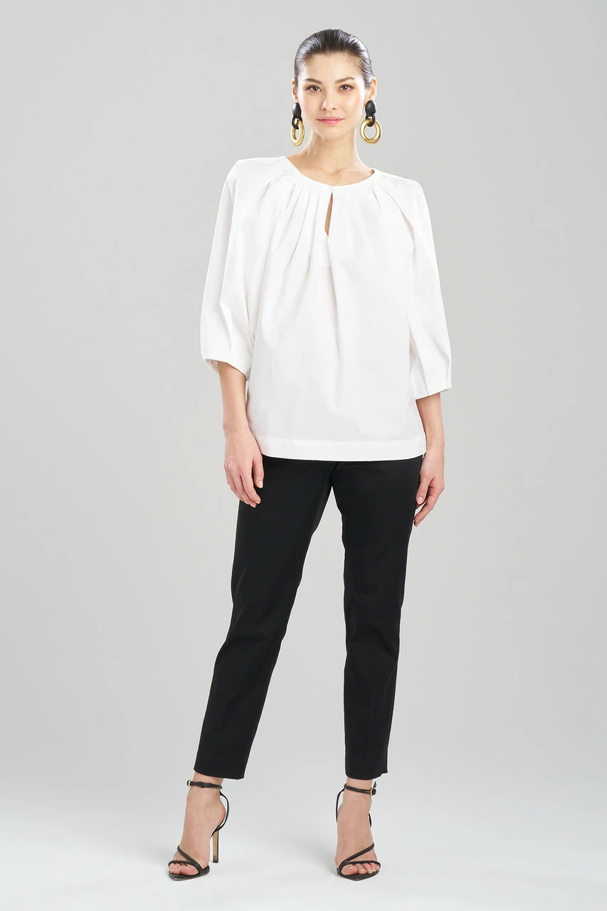 Cotton Poplin Pleated Pullover Top 3 Cotton Poplin Pleated Pullover Top - Image 3