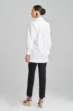 Cotton Poplin Pleated Top 7 Cotton Poplin Pleated Top -Natori Sales Shop Cotton Poplin Pleated Top White by Natori 2 09832.1684184150