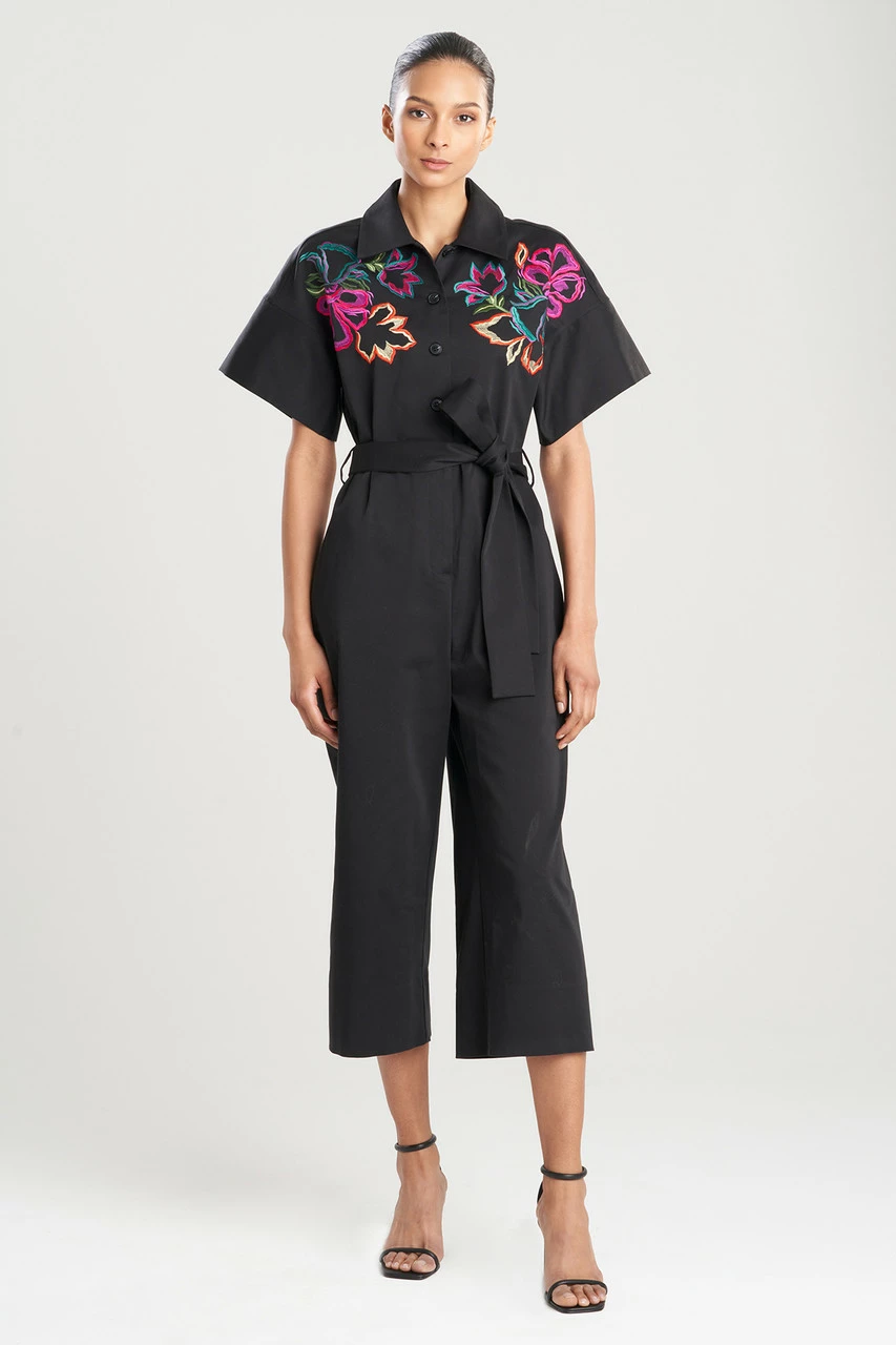 Cotton Sateen Embroidered Jumpsuit 1 Cotton Sateen Embroidered Jumpsuit