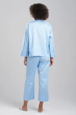 Cotton Sateen Essentials Mandarin PJ 11 Cotton Sateen Essentials Mandarin PJ -Natori Sales Shop Cotton Sateen Essentials Mandarin PJ Bluebell by Natori 30904.1692192809