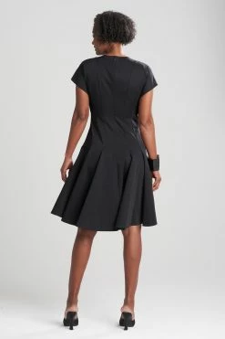 Cotton Sateen Fit & Flare Dress 9 Cotton Sateen Fit & Flare Dress -Natori Sales Shop Cotton Sateen Fit Flare Dress Black by Natori 2 24307.1659453512