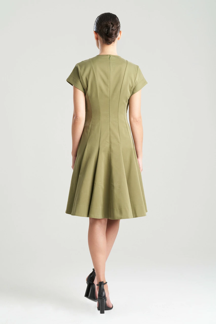 Cotton Sateen Fit & Flare Dress 2 Cotton Sateen Fit & Flare Dress - Image 2
