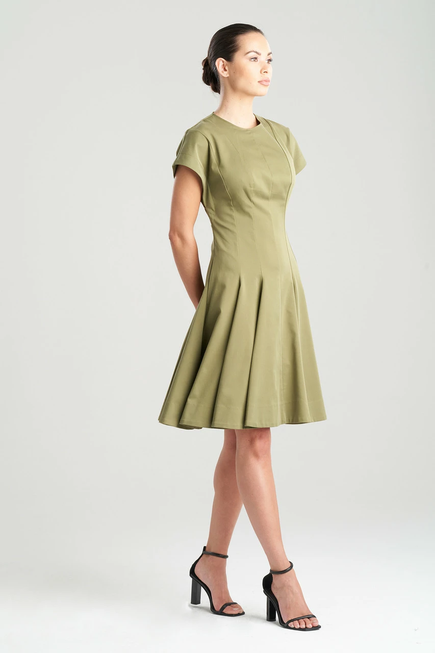 Cotton Sateen Fit & Flare Dress 1 Cotton Sateen Fit & Flare Dress