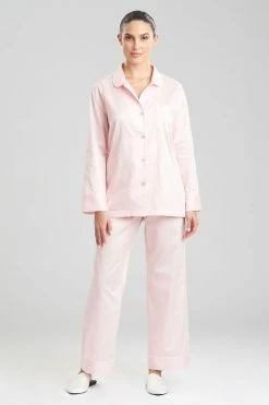 Cotton Sateen Notch PJ 10 Cotton Sateen Notch PJ -Natori Sales Shop Cotton Sateen Notch PJ Blush by Natori 35057.1643817802