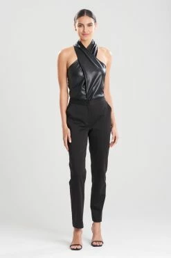 Cotton Sateen Tapered Pants