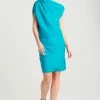 Cotton Silk Sleeveless Drape Dress