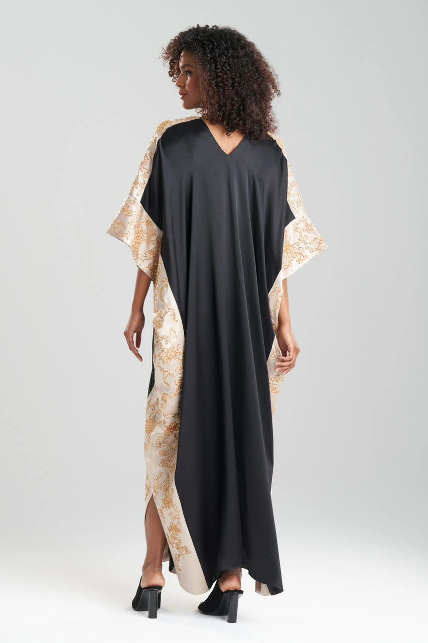 Couture Dragon Embroidered Cocoon Silk Caftan 2 Couture Dragon Embroidered Cocoon Silk Caftan - Image 2