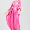 Couture Hanabi Embroidered Silk Caftan