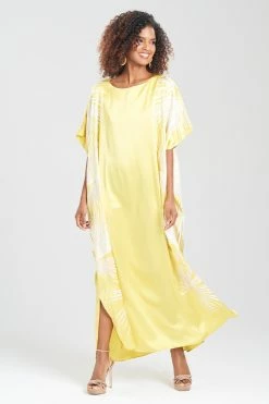 Couture Palawan Embroidered Silk Caftan