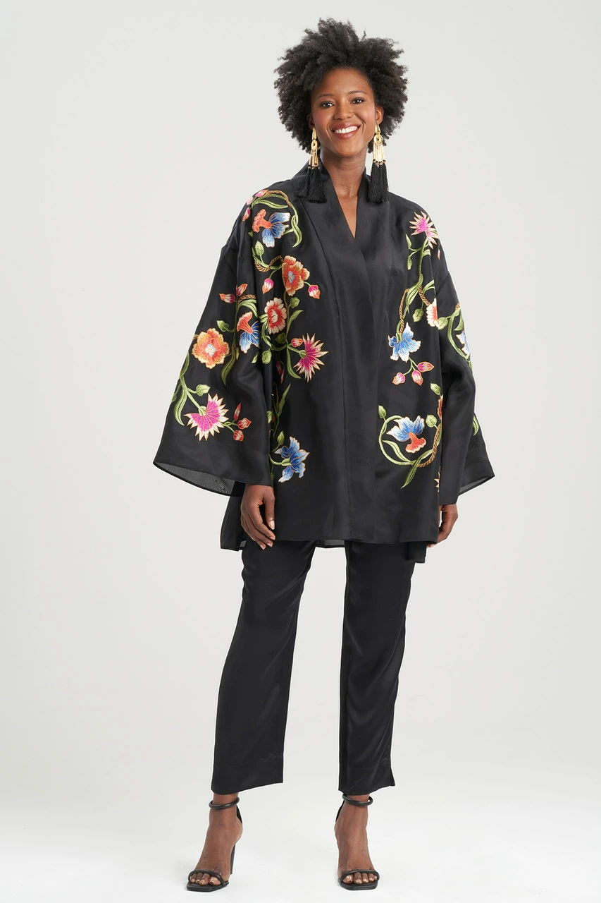 Couture Silk Organza Embroidered Wrap 1 Couture Silk Organza Embroidered Wrap